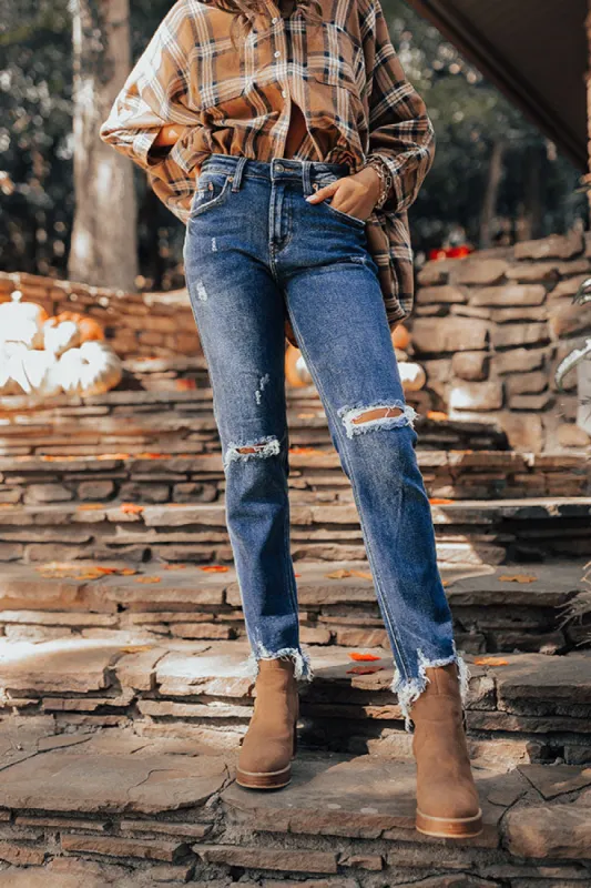 The Griffen High Waist Distressed Ankle Jean sold by Impressions