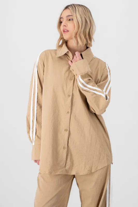 Camisa oversize detalle rayas sold by Shasa