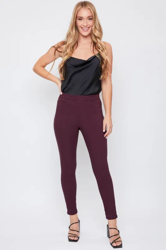 Women's Hyperstretch Mid Rise Jegging, Plum sold by YMI