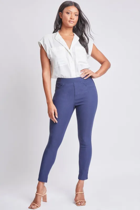 Women's Hyperstretch Mid Rise Jegging, Navy sold by YMI