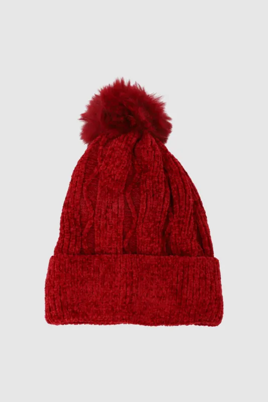 Beanie tejido borla trenza sold by Shasa