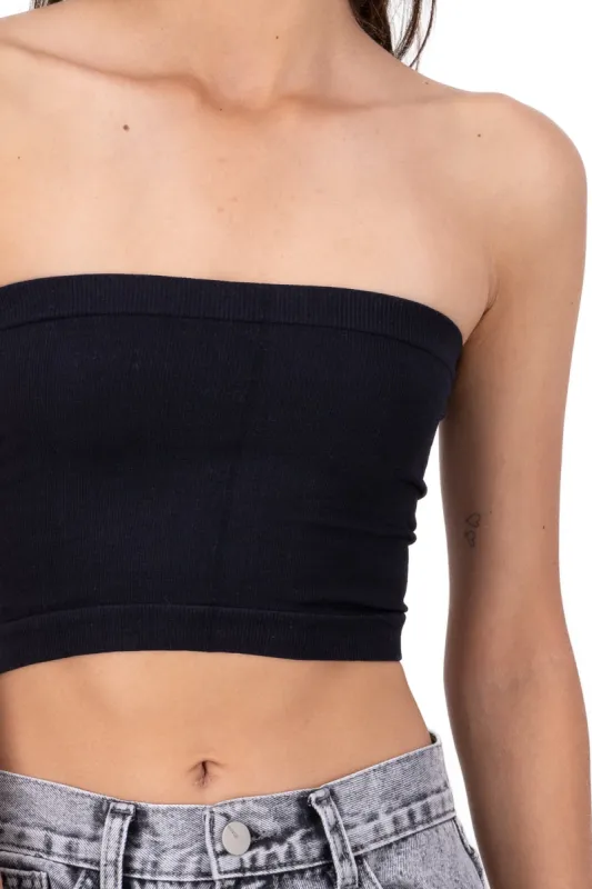 Top Tubo Strapless Rib sold by Shasa