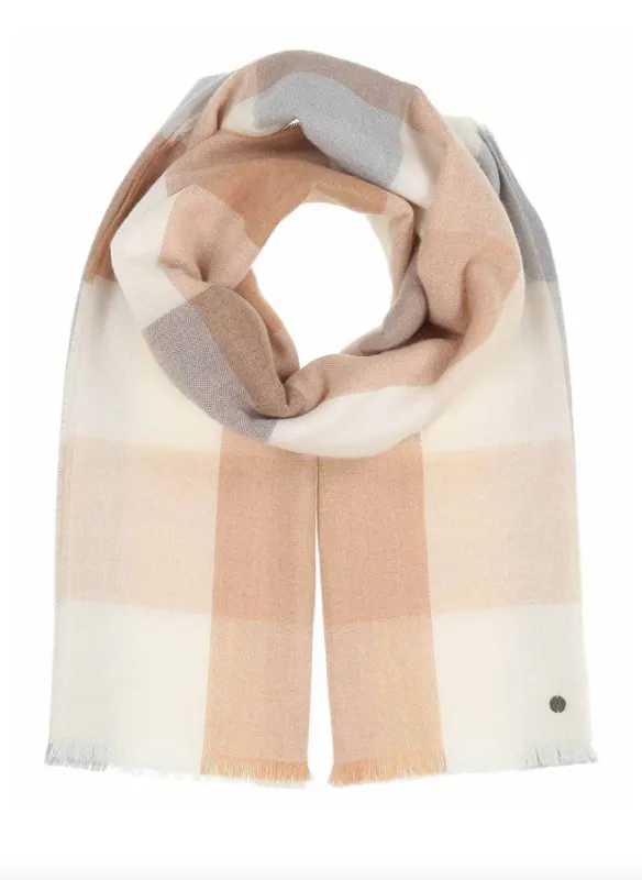V. Fraas Modern Colourblock Oversized Scarf - 020 Off White sold by Boutique with Grace