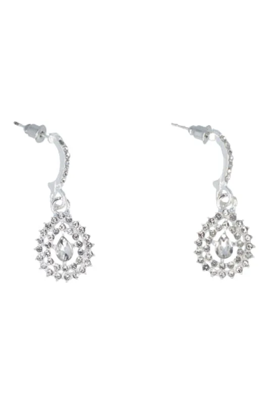 Aretes Óvalos Colgantes Con Cristales sold by Shasa