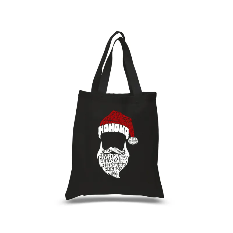 Feliz Navidad Santa Claus - Small Word Art Tote Bag sold by LA Pop Art