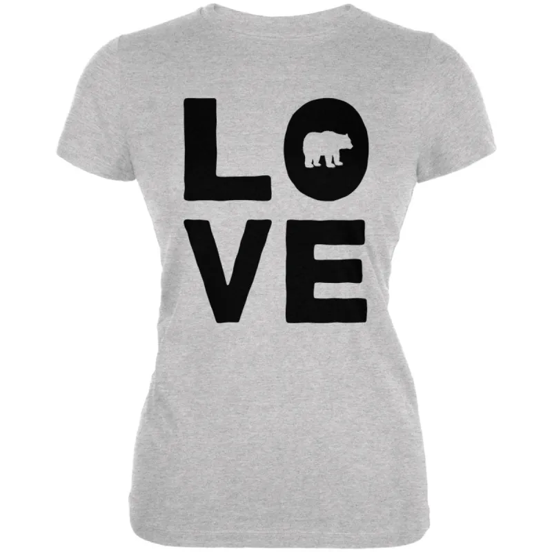 Autumn Bear Love Juniors Soft T Shirt sold by Old Glory