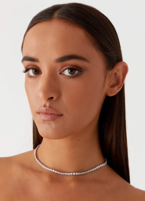 Dulcie Choker Necklace - Silver sold by Peppermayo