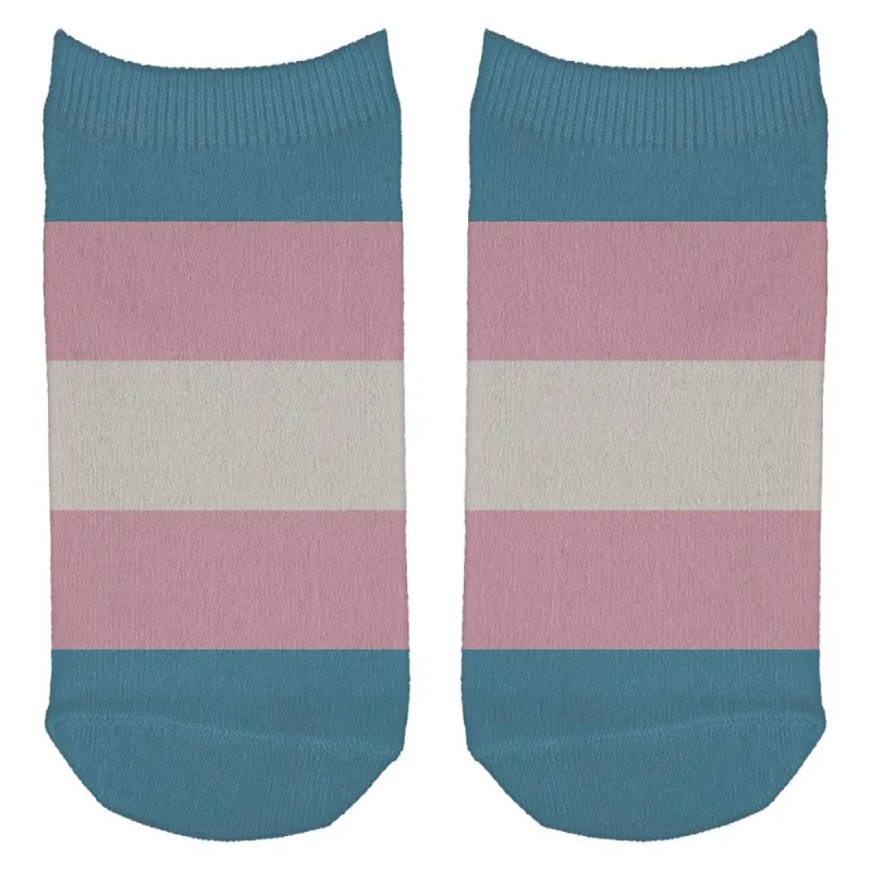LGBT Transgender Pride Flag All Over Adult Ankle Socks sold by Old Glory