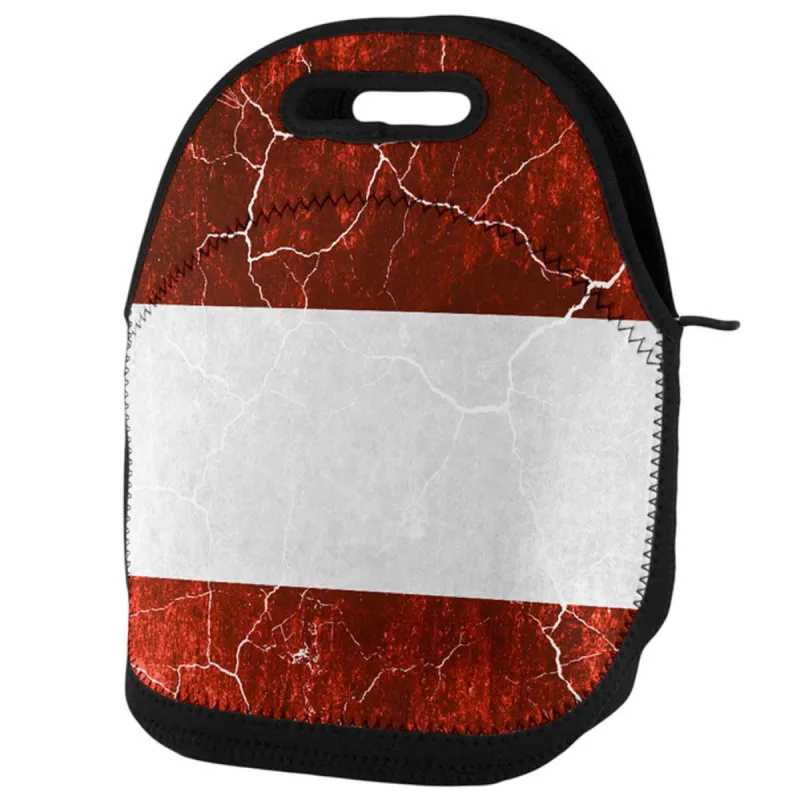 Austrian Flag Distressed Grunge Lunch Tote Bag sold by Old Glory