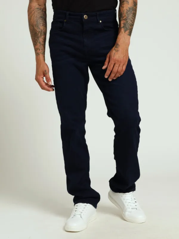 Straight Fit Jeans - Blue/Black sold by Edgars 