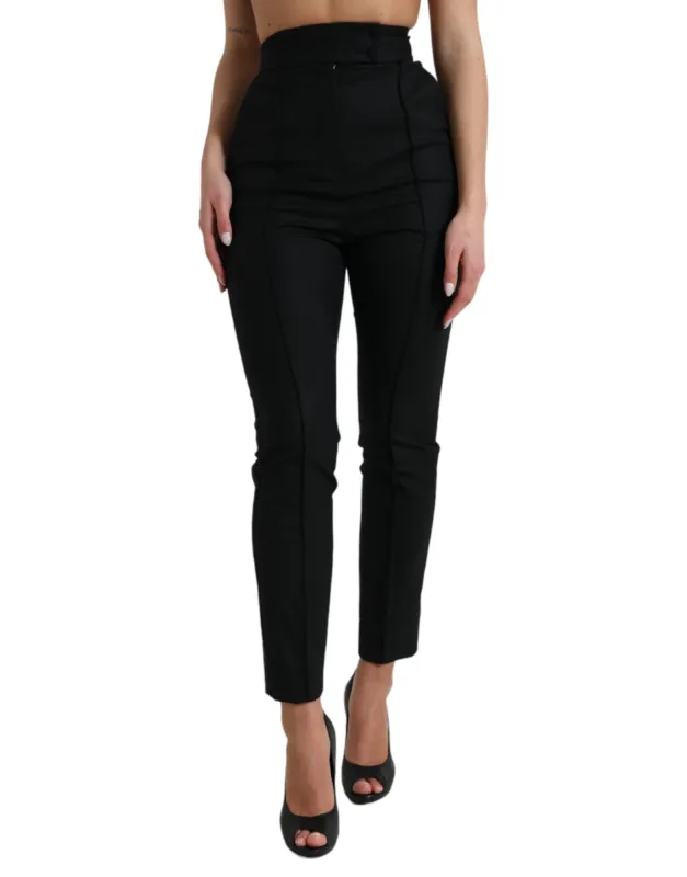 Elegant High Waist Tapered Wool Pants sold by Louxly