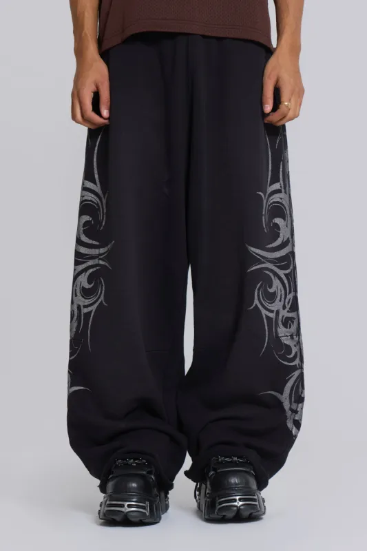 Black Baggy Blade Joggers | Parallel