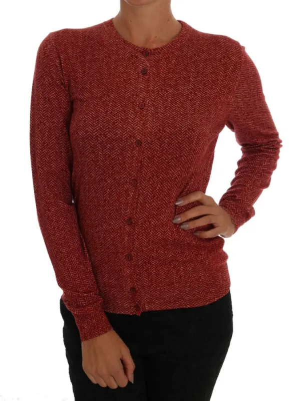 Red Wool Cardigan Sweater sold by Louxly