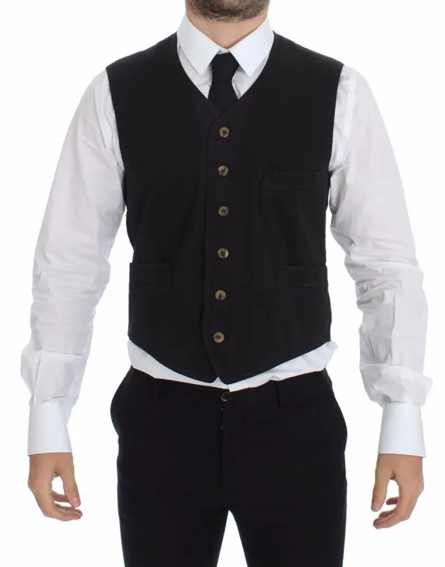 Elegant Black Dress Vest sold by Louxly