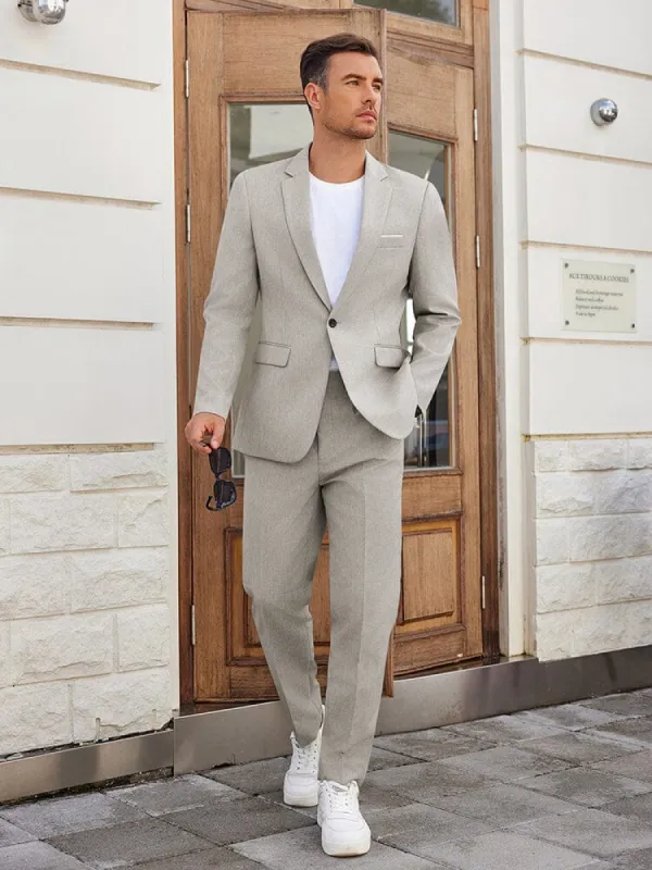 Classic Fit 2-Piece Suit Set (US Only) sold by Coofandy