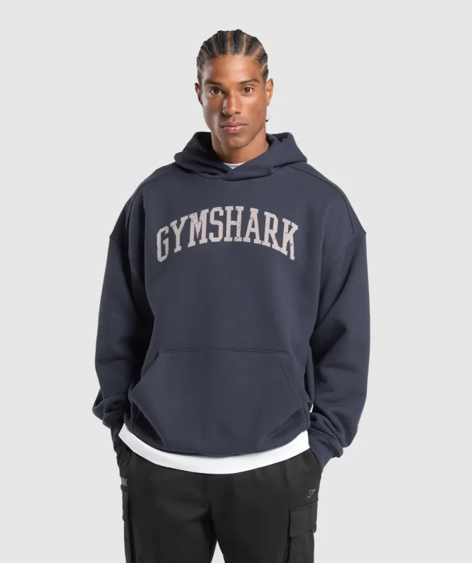 Gymshark Collegiate Hoodie - Heavy Blue sold by Gymshark