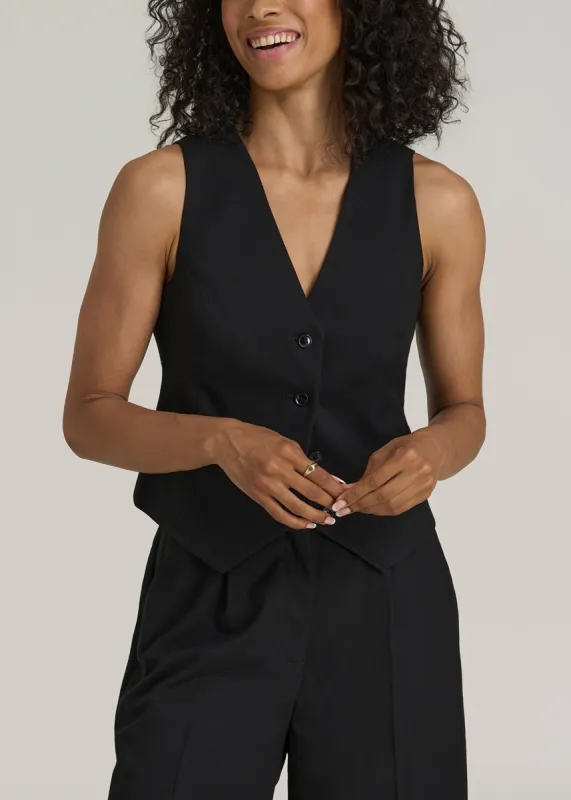 Tailored Tall Women's Vest in Black sold by American Tall