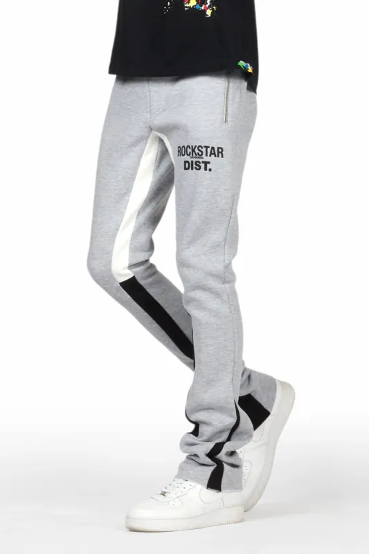 Alpine Grey/Black Stacked Flare Pant sold by Rockstar Original