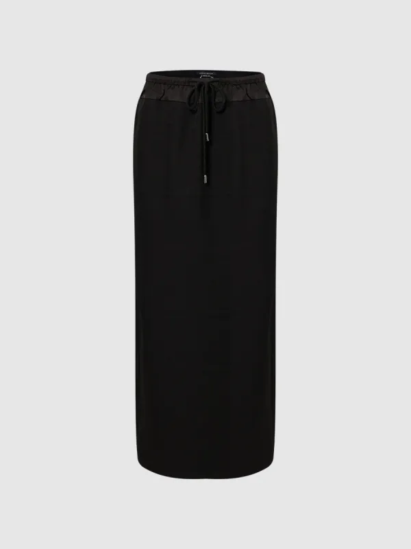 Drawstring Waist Midi Straight Skirt sold by Urban Revivo