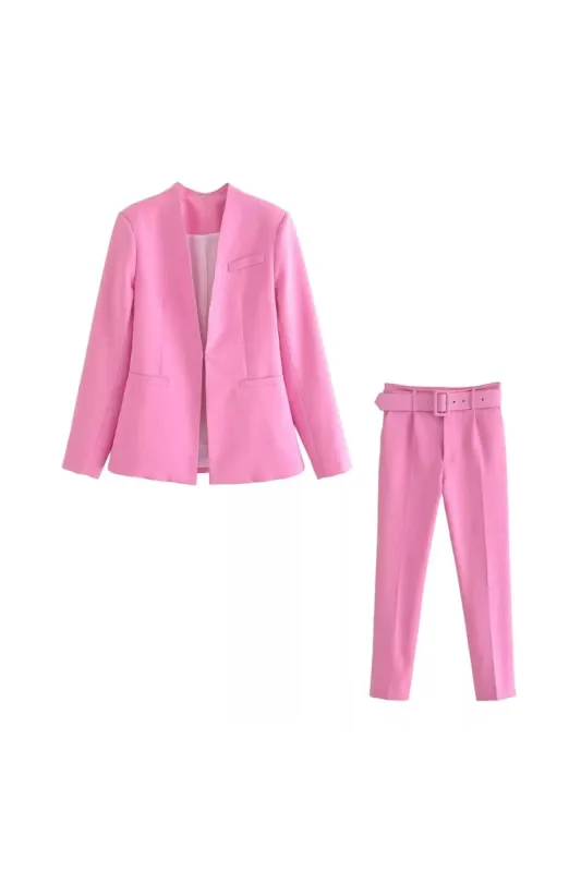 ' Owen' Slim-Fit Blazer & Belted Pants Suit sold by Goodnight Macaroon