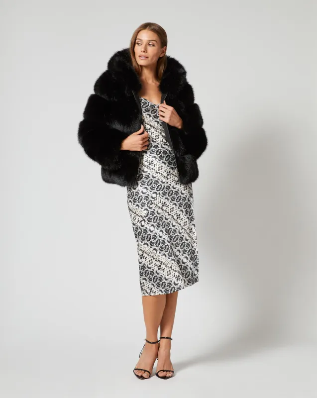 Landau Hooded Fox Faux Fur Jacket sold by Adrienne Landau