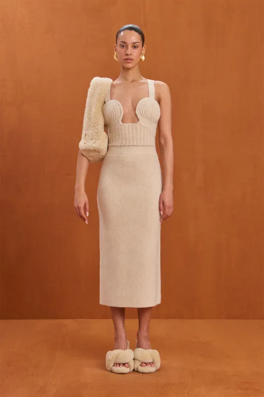 JODIE KNIT SKIRT - OFF WHITE sold by Cult Gaia