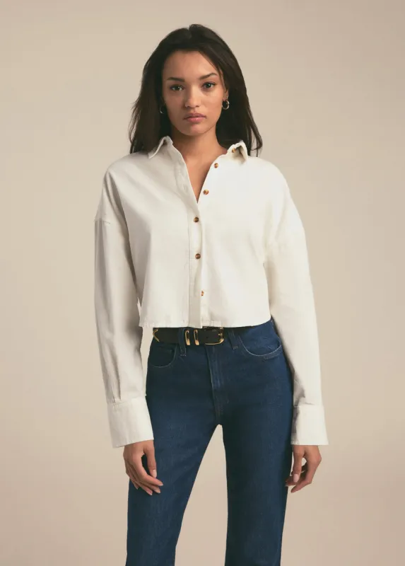 THE CROP EX-BOYFRIEND SHIRT sold by Favorite Daughter