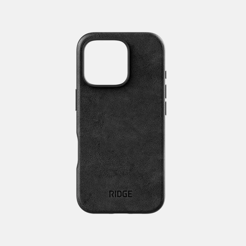 Everyday Phone Case - iPhone 16 Pro - Midnight Black Leather sold by The Ridge