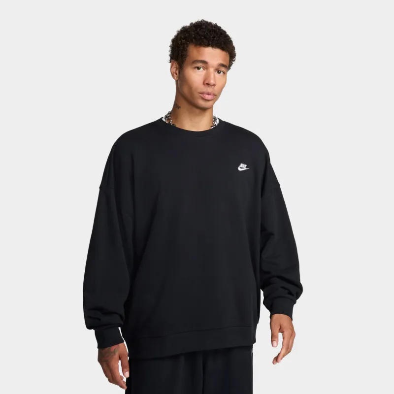 Nike Sportswear Club Fleece Oversized Crewneck Black / White sold by JD Sports