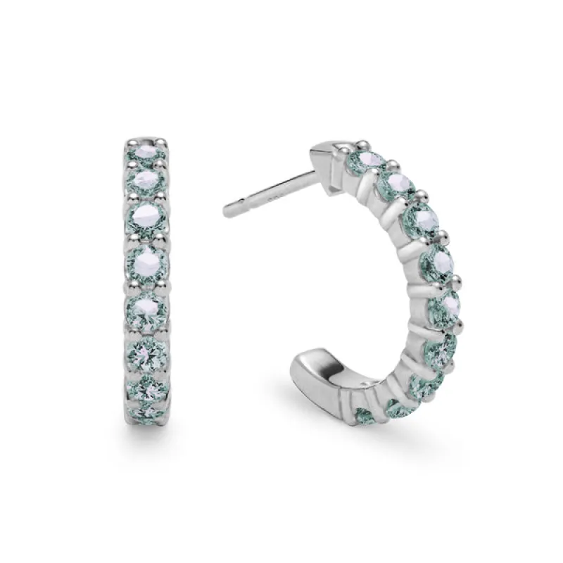 Personalized Rosecliff Birthstone Earrings in 14k Gold sold by Haverhill