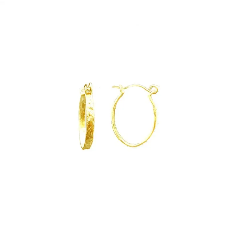 Thin Makiki Small Oval Hoops sold by Catherine Weitzman Jewelry