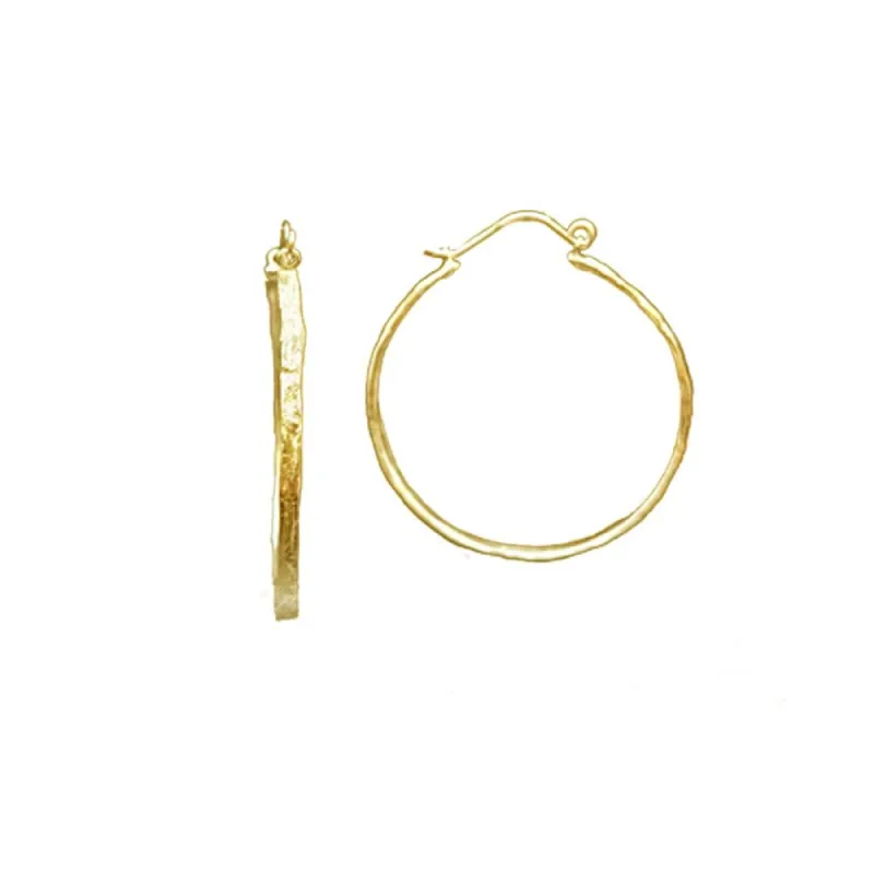 Thin Makiki Large Circle Hoops sold by Catherine Weitzman Jewelry