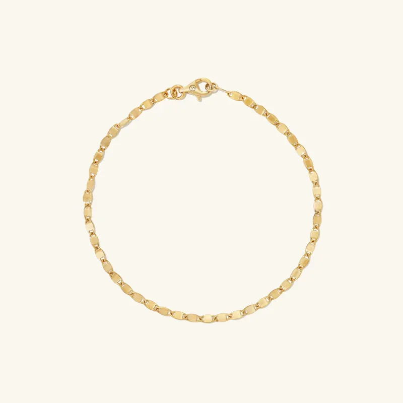 14k Gold Dainty Anchor Chain Bracelet - Jewelry | Mejuri sold by Mejuri
