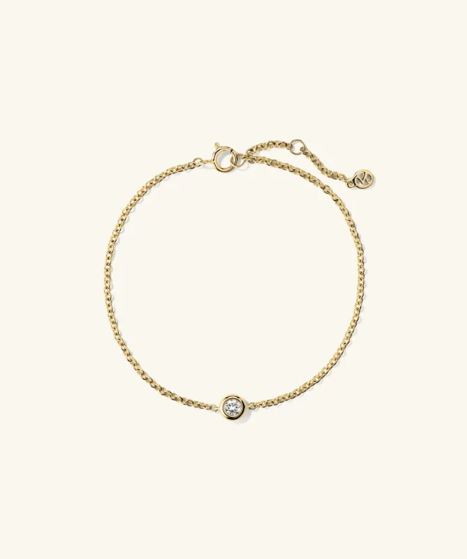 14k Gold Bezel Lab Grown Diamond Bracelet - Jewelry | Mejuri sold by Mejuri