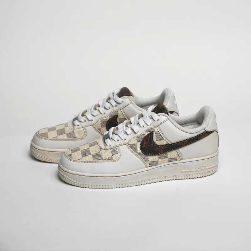 Vintage Luxe LV Air Force 1 sold by Drippy Custom Many
