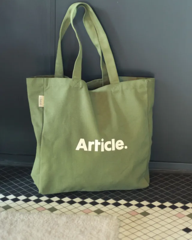 Article Organic Heavy Canvas Tote Bag - Olive Green sold by Article London