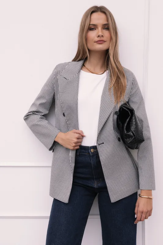 Juliette Blazer - Black/White sold by Petal & Pup