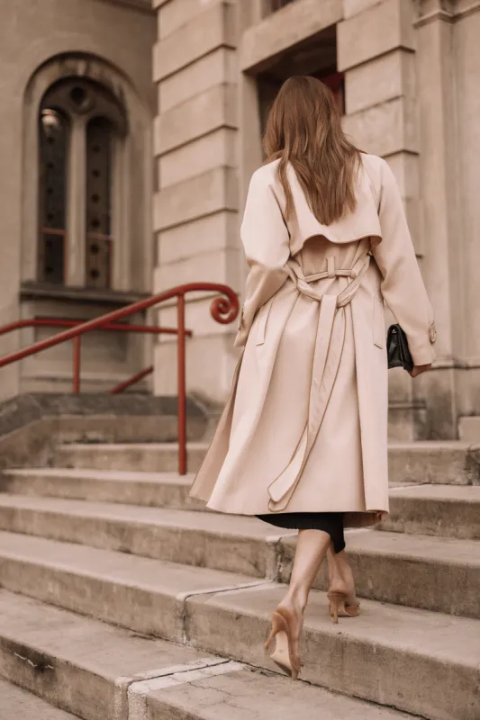 Cayenne Contrast Binding Trench Coat - Camel sold by Petal & Pup