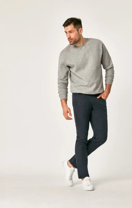 MARCUS SLIM STRAIGHT LEG PANTS IN NAVY FEATHER TWEED sold by Mavi