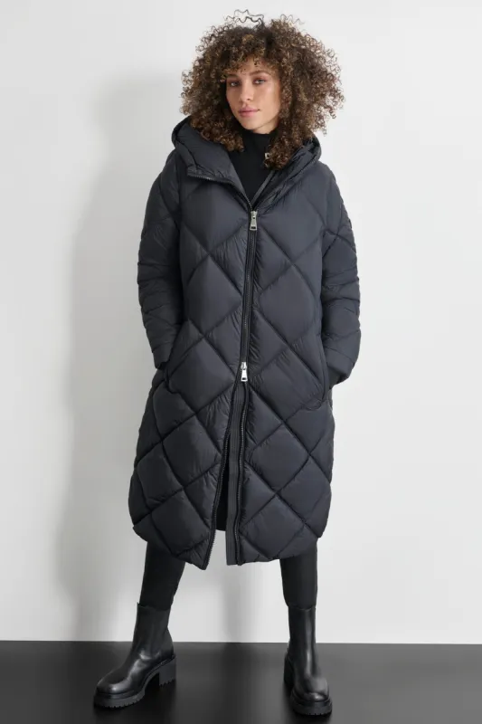 SILKY LONG QUILTED PARKA | Parallel