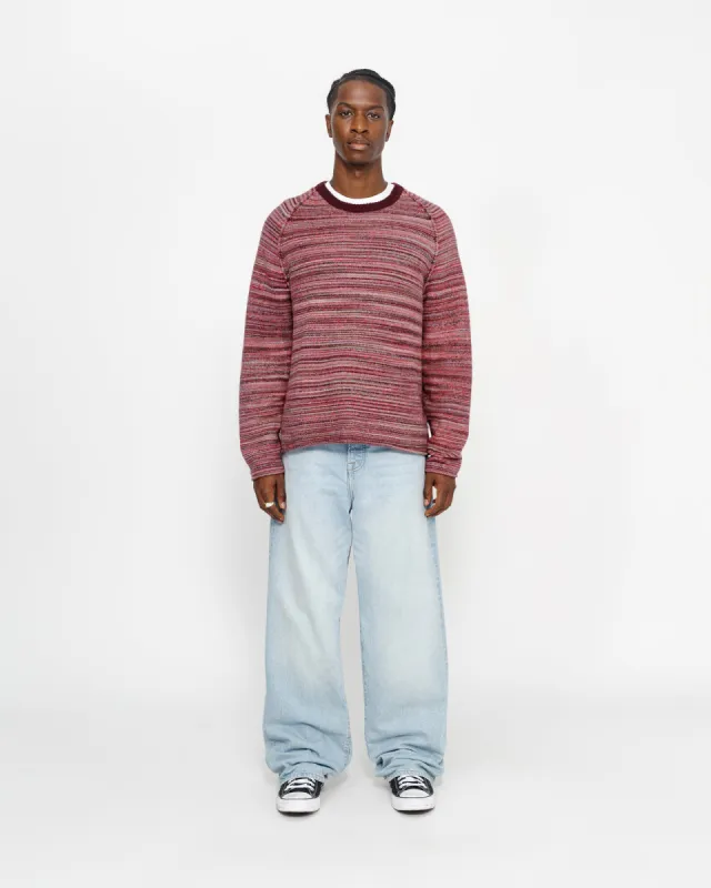 TEXTURED KNIT CONTRAST COLLAR CREW sold by Stussy