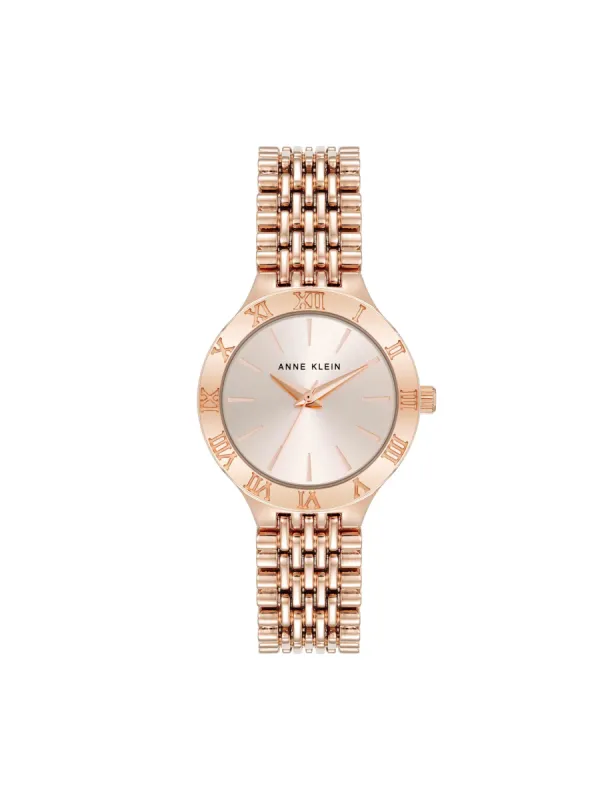 Iconic Round Roman Numeral Bezel Watch sold by Anne Klein