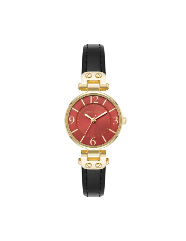 Essential Leather Strap Watch sold by Anne Klein