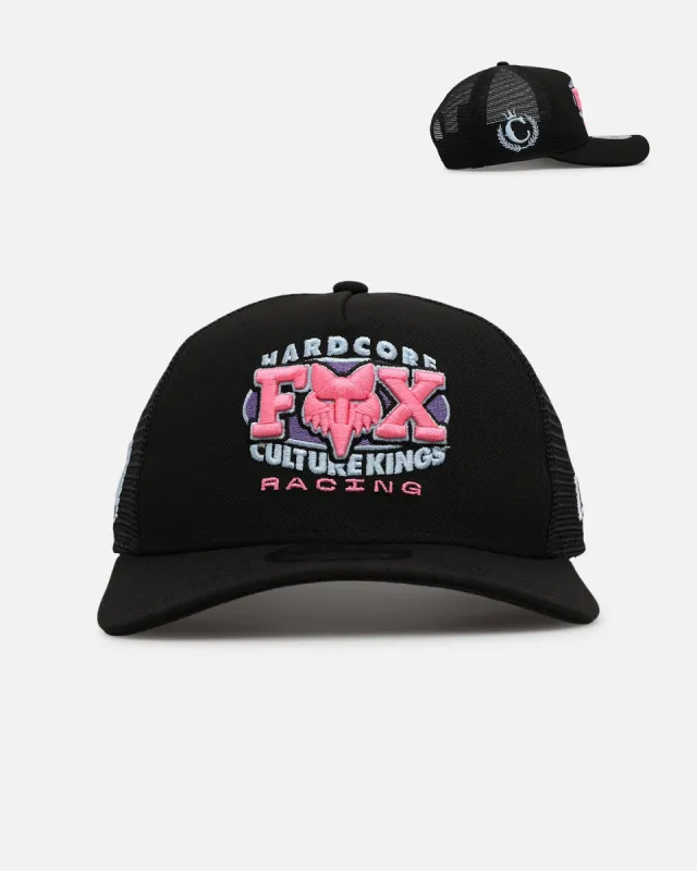 New Era Fox Racing X Culture Kings 9FORTY A-Frame Trucker Snapback Black sold by Culture Kings