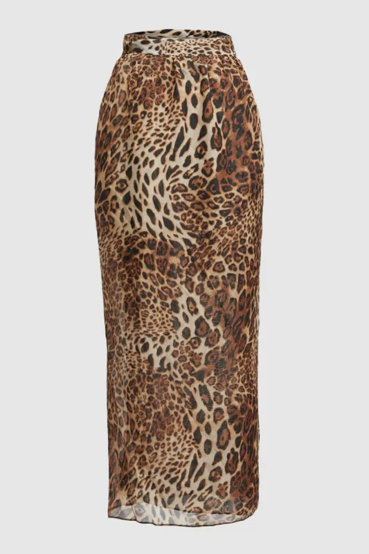 Brown Animal Print Beach Sarong sold by Ally Fashion