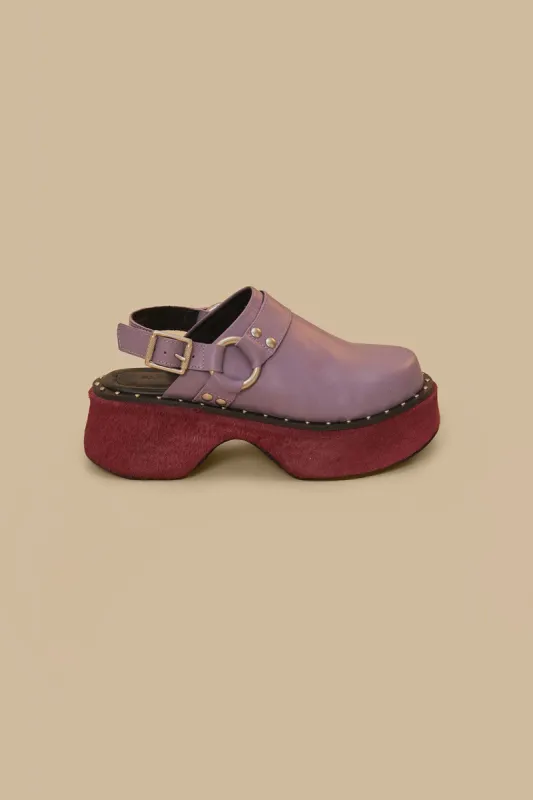 Grape Harness Slingback Clog sold by FARM Rio