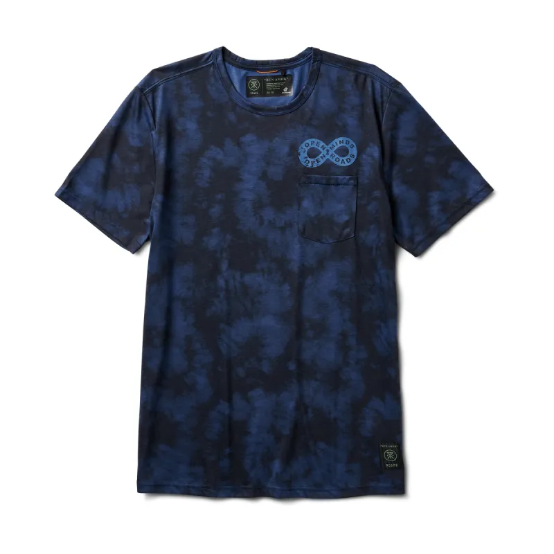 Mathis Short Sleeve Active Tee - Denim Blue sold by Roark