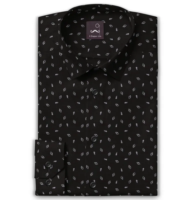 Pure Cotton - Long Sleeve - Midnight Leaves sold by Airthreads