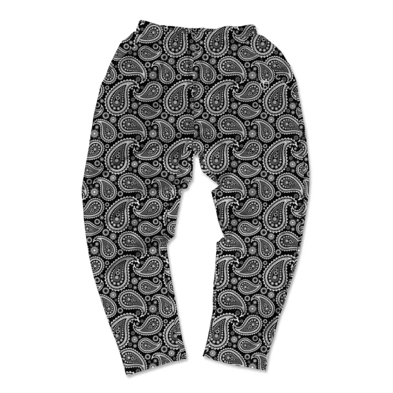 Muscle Pants - Paisley B&W sold by Flex Living