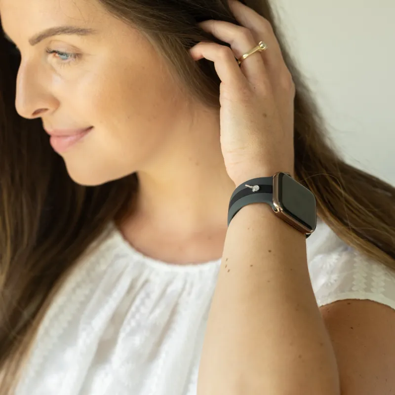 Let's Cause a Racket 🏓 Gray and Black Smart Watch Band sold by Strawberry Avocados